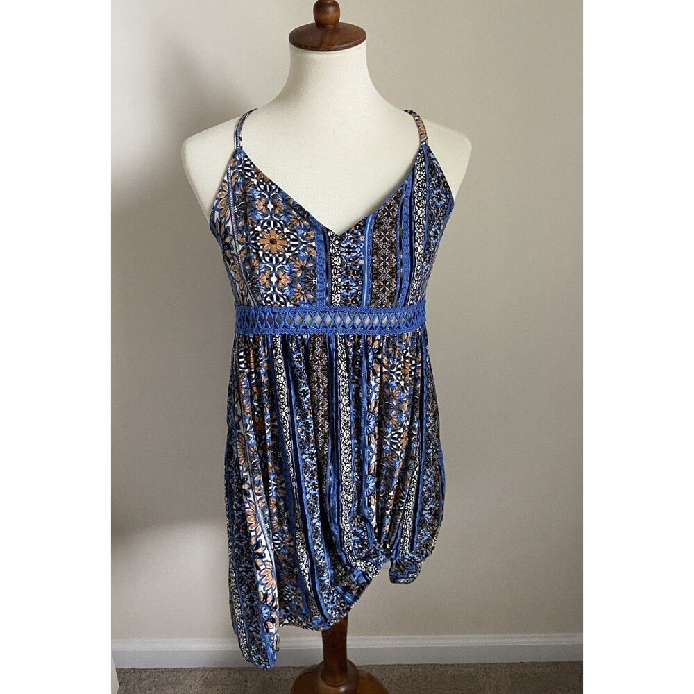 Love To Be Spoiled Top Womens XXL Floral Strappy Boho Tank Peasant